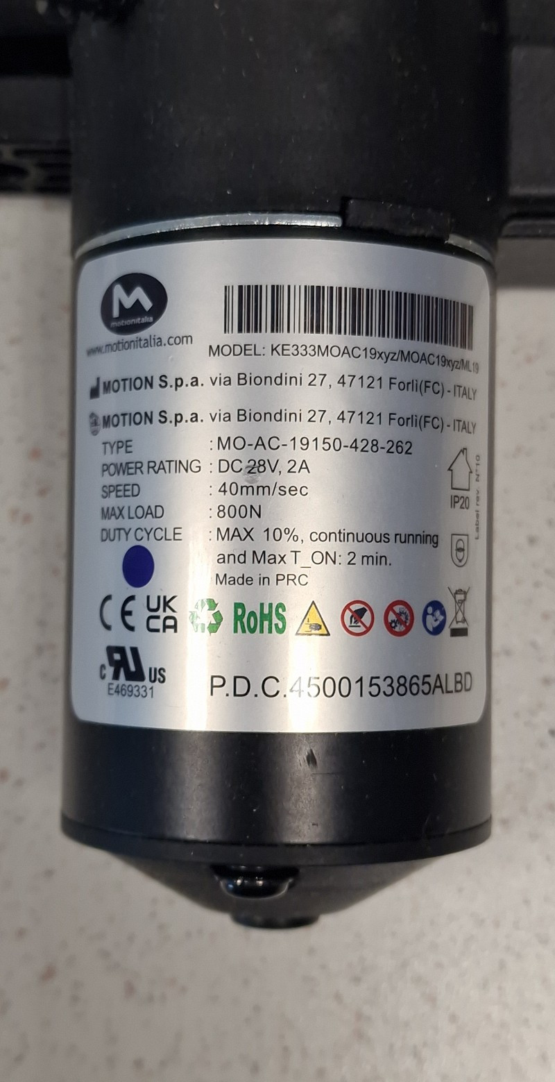 Moteur De Relax Motion MO-AC-4039-117-68, Gris, Pour Canapé Électrique (Reconditionné)
