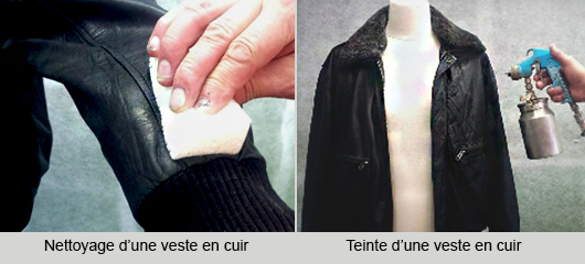 Veste en cuir, nettoyage et teinte