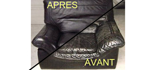 avant et après renovation de fauteuil