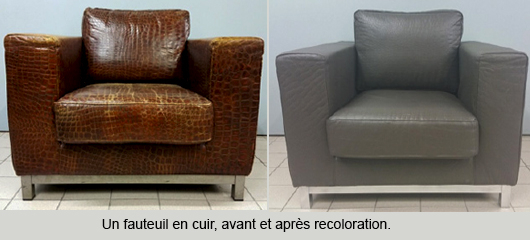 fauteuil avant après coloration