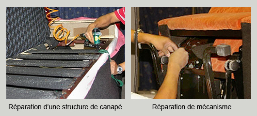 rénovation canapé structure et mecanisme